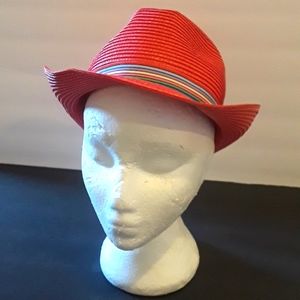 VTG. NEW MAGID RED HAT W/ RAINBOW RIBBON